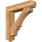 Ekena Millwork Balboa Arts and Crafts Rough Sawn Bracket w/ Offset Brace, Western Red Cedar, 8"W x 38"D x 38"H BKT0806X38X38BOA03RWR - alternate 1